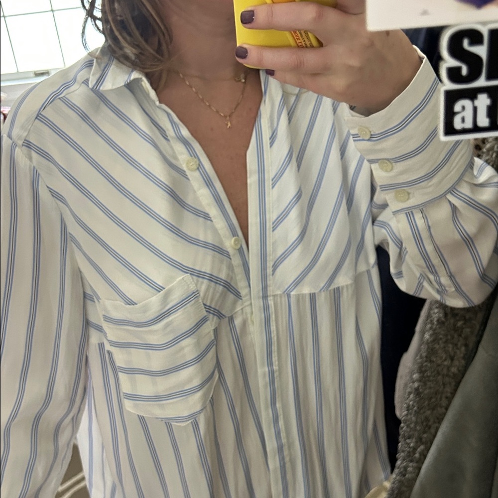Blue Striped button down - Picture 3 of 3